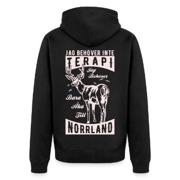 Terapi Norrland light - Veste à capuche bio Premium Unisexe - noir - Dos - Nico (187cm)
