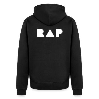 Rap Hip Hop Music Graffiti Art Gift - Unisex Premium Organic Zip Hoodie - black - Back - Nico (187cm)