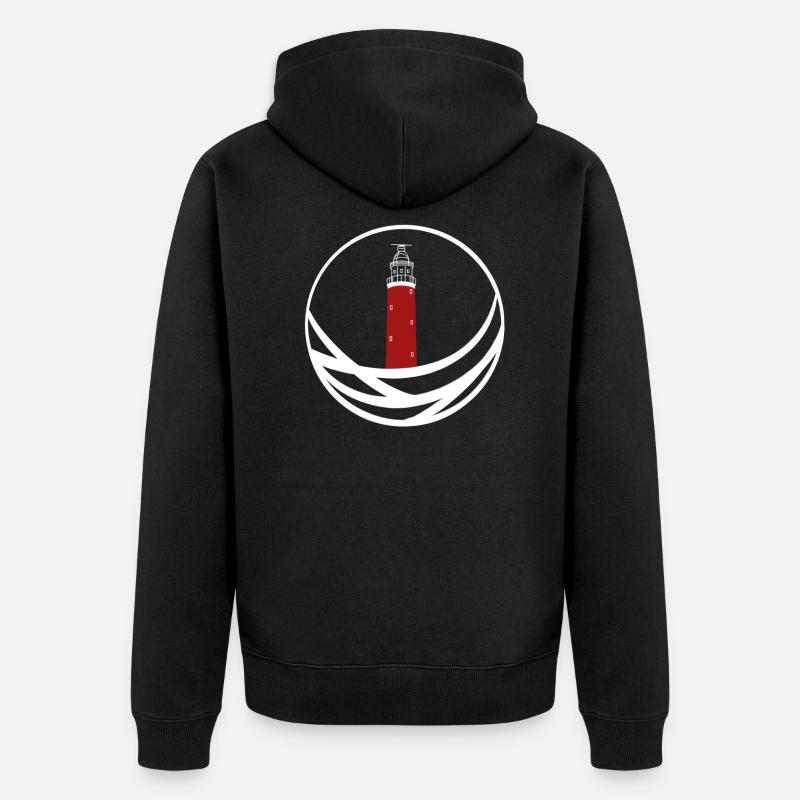 Phare Texel Holland - Veste à capuche bio Premium Unisexe - noir