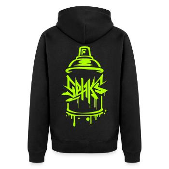 Bouteille verte Sehks - Veste à capuche bio Premium Unisexe - noir - Dos - Nico (187cm)