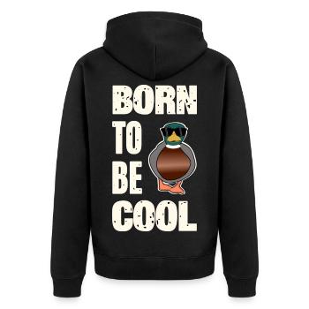 Dicton cool de canard - Veste à capuche bio Premium Unisexe - noir - Dos - Nico (187cm)