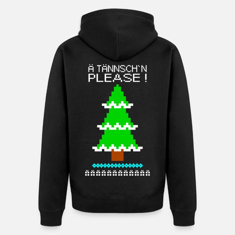 ä tännsch´n please - Unisex Premium Bio Zip Hoodie - Schwarz