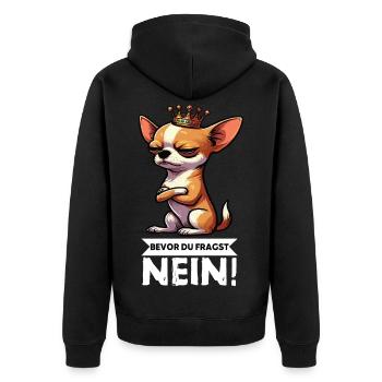 Avant que tu ne demandes, pas de propriétaire de chihuahua chihuahua - Veste à capuche bio Premium Unisexe - noir - Dos - Nico (187cm)