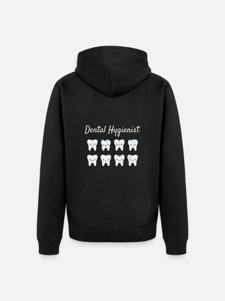 Dental hygienist - Unisex Premium Organic Zip Hoodie - black