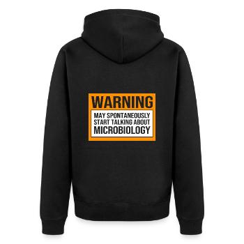 Mikrobiologie Biologie Biologisch Biologe - Unisex Premium Bio Zip Hoodie - Schwarz - Hinten - Nico (187cm)