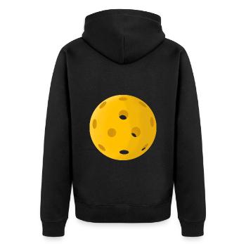 Balle de pickleball - Veste à capuche bio Premium Unisexe - noir - Dos - Nico (187cm)