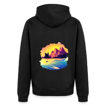 Allemagne nature - Veste à capuche bio Premium Unisexe - noir - Dos - Nico (187cm)