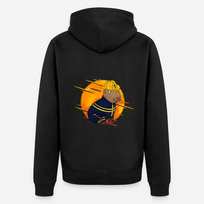Pompier Capybara - Veste à capuche bio Premium Unisexe - noir