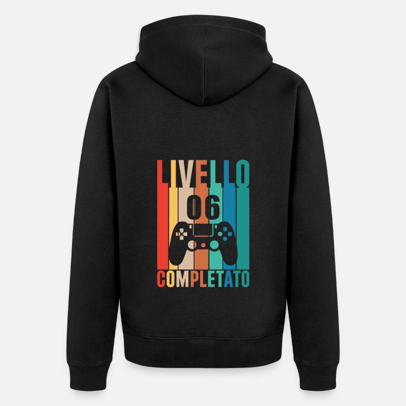Niveau 6 6 Cadeau débloqué - Veste à capuche bio Premium Unisexe - noir