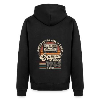 Original 1965 Geburtstag 60 Jahre altes Partygeschenk - Unisex Premium Bio Zip Hoodie - Schwarz - Hinten - Nico (187cm)