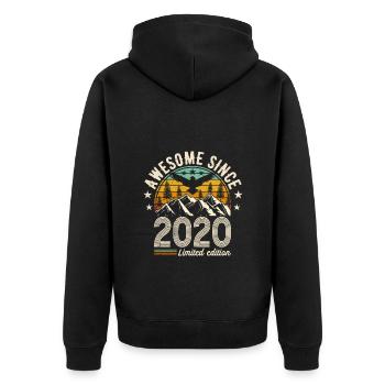2020 - Veste à capuche bio Premium Unisexe - noir - Dos - Nico (187cm)