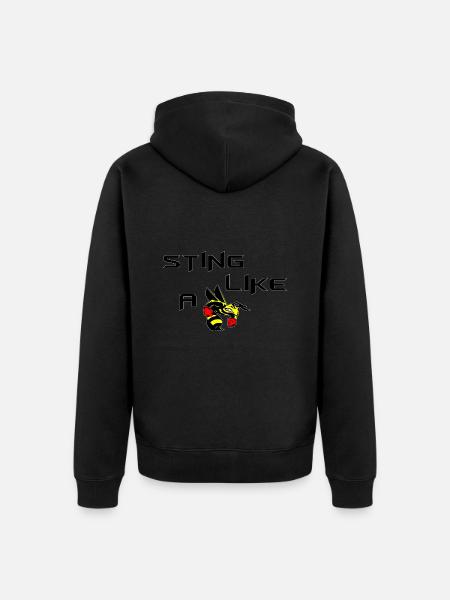Sting Like A Bee - Unisex Premium Bio Zip Hoodie - Schwarz