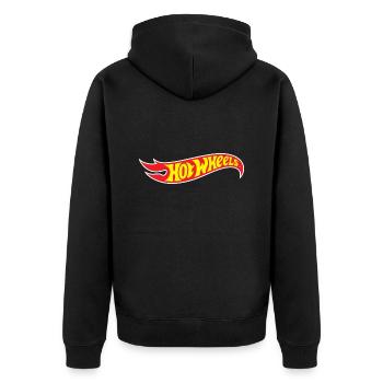Hot Wheels Logo Classique Marchandise Officielle - Veste à capuche bio Premium Unisexe - noir - Dos - Nico (187cm)