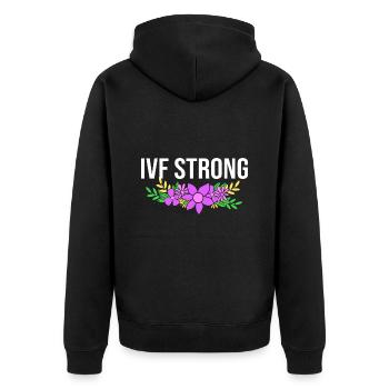 Ivf Retrieval Test Tube Artificial Insemination - Unisex Premium Organic Zip Hoodie - black - Back - Nico (187cm)