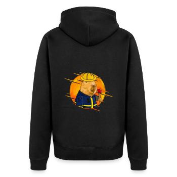 Pompier de Capybara - Veste à capuche bio Premium Unisexe - noir - Dos - Nico (187cm)