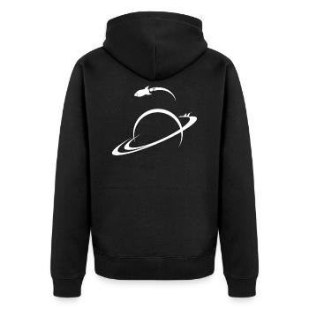 Space Ship Planet Earth Univers de Saturne Shuttle - Veste à capuche bio Premium Unisexe - noir - Dos - Nico (187cm)