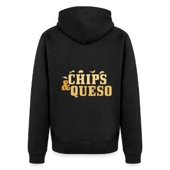 Chips und Queso Lustige Mexikanisches Essen Liebha - Unisex Premium Bio Zip Hoodie - Schwarz - Hinten - Nico (187cm)