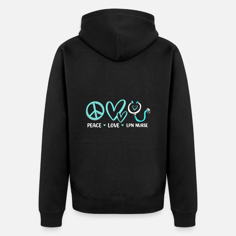 Infirmière Infirmière Infirmière - Veste à capuche bio Premium Unisexe - noir