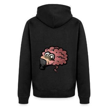 Idée cadeau de dépendance au téléphone cellulaire cérébral - Dopamine Addicted - Veste à capuche bio Premium Unisexe - noir - Dos - Nico (187cm)
