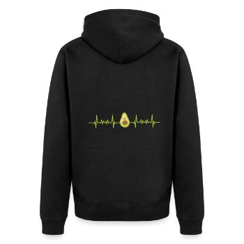 Le battement du cœur est l’avocat, c’est ADVOCAT - Veste à capuche bio Premium Unisexe - noir - Dos - Nico (187cm)
