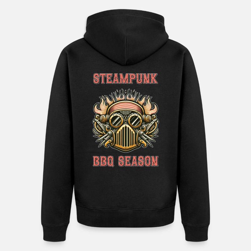 Steampunk BBQ Saison 2 - Veste à capuche bio Premium Unisexe - noir