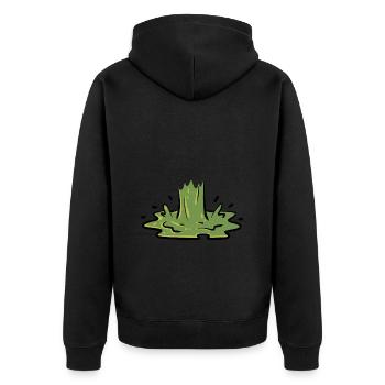 Slime Green Puke Gift Idea Slime - Unisex Premium Organic Zip Hoodie - black - Back - Nico (187cm)