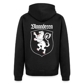 Lion des Flandres - Veste à capuche bio Premium Unisexe - noir - Dos - Nico (187cm)