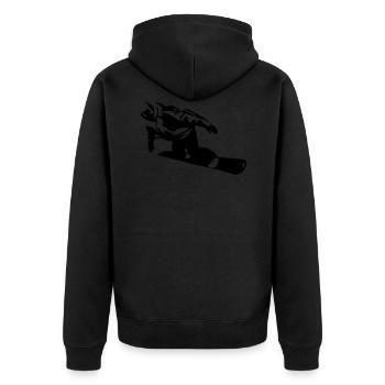 snowboarder hiver snowboarder de sports de neige - Veste à capuche bio Premium Unisexe - noir - Dos - Nico (187cm)