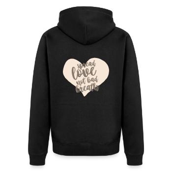 répandre l’amour pas la mauvaise haleine - Veste à capuche bio Premium Unisexe - noir - Dos - Nico (187cm)