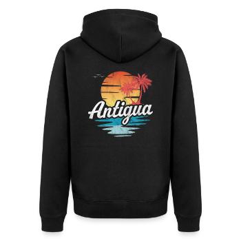 Antigua - Veste à capuche bio Premium Unisexe - noir - Dos - Nico (187cm)