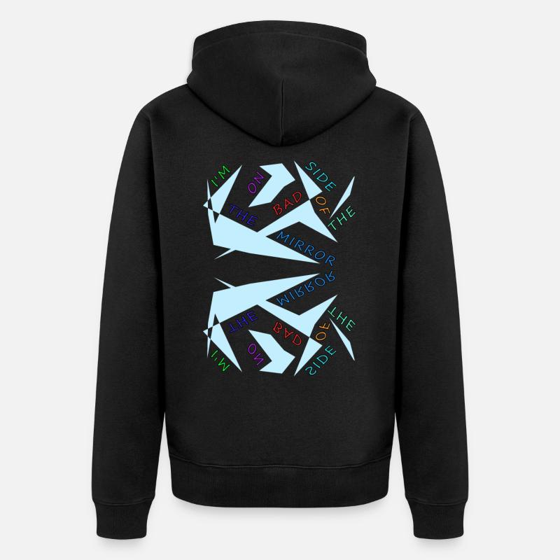 Mauvais côté du miroir - Veste à capuche bio Premium Unisexe - noir