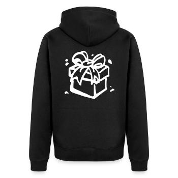 Boîte cadeau / boîte cadeau - present - Veste à capuche bio Premium Unisexe - noir - Dos - Nico (187cm)