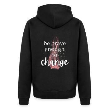 ATTITUDE POSITIVE ÉTAT D’ Motivation - Veste à capuche bio Premium Unisexe - noir - Dos - Nico (187cm)