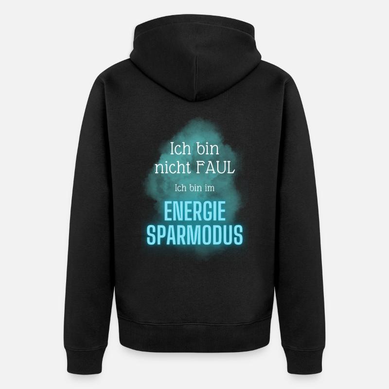 POSITIVE EINSTELLUNG MINDSET Motivation - Unisex Premium Bio Zip Hoodie - Schwarz