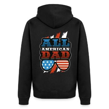 All American Dad Sunglasses 4th Of Juillet - Veste à capuche bio Premium Unisexe - noir - Dos - Nico (187cm)