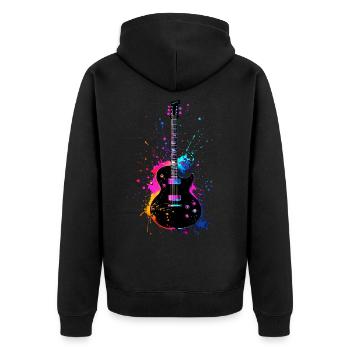 Guitare Rock Musique - Veste à capuche bio Premium Unisexe - noir - Dos - Nico (187cm)