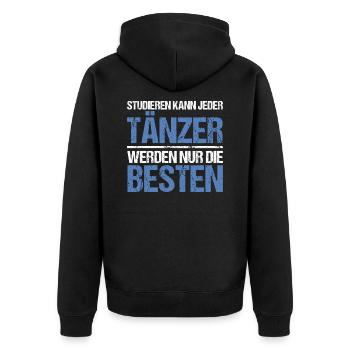 Anyone can study - Dancer Edition - Unisex Premium Organic Zip Hoodie - black - Back - Nico (187cm)