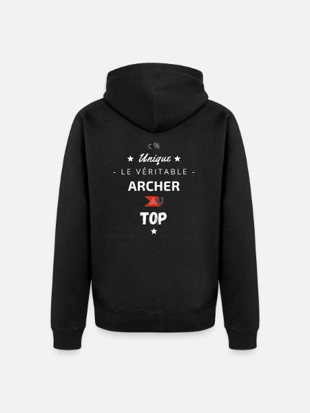 Le véritable Archer au top - Veste à capuche bio Premium Unisexe - noir