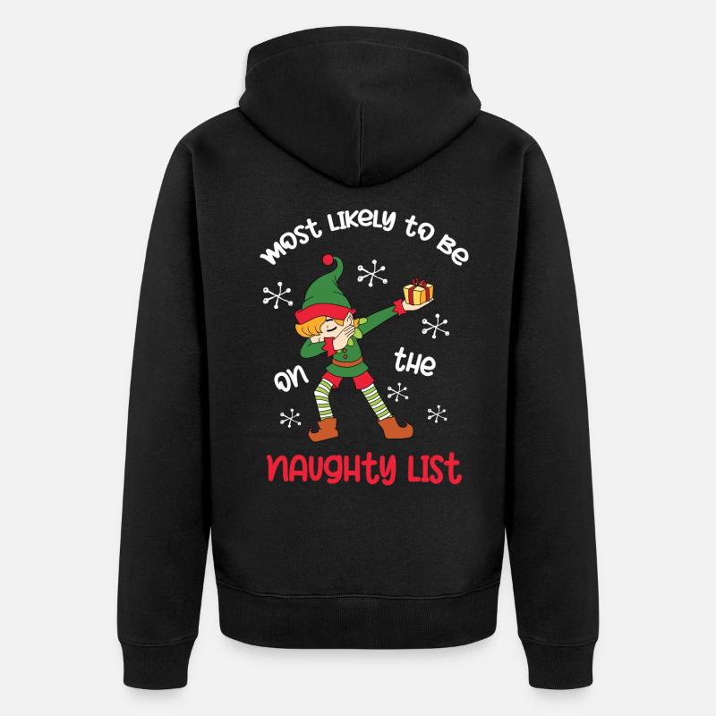 Cadeaux de Noël Noël - Veste à capuche bio Premium Unisexe - noir