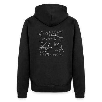 Mathématiques Formules - Veste à capuche bio Premium Unisexe - noir - Dos - Nico (187cm)