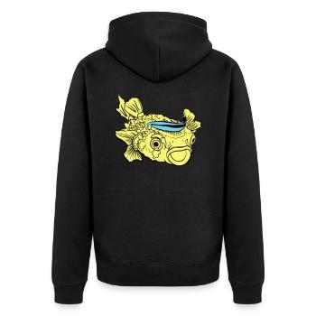 Hedgehog Fish Puffer Fish Cleaner Wlabse - Veste à capuche bio Premium Unisexe - noir - Dos - Nico (187cm)