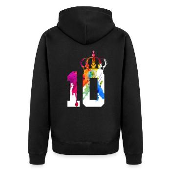 ROI 10 ANS REINE 10E ANNIVERSAIRE - Veste à capuche bio Premium Unisexe - noir - Dos - Nico (187cm)
