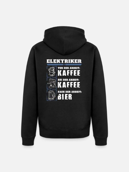 Mon quotidien d'électricien - Veste à capuche bio Premium Unisexe - noir
