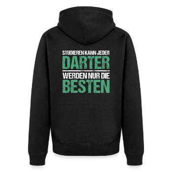 Tout le monde peut étudier - Darter Edition - Veste à capuche bio Premium Unisexe - noir - Dos - Nico (187cm)