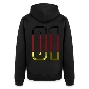 1 symbole numérique Allemagne - Veste à capuche bio Premium Unisexe - noir - Dos - Nico (187cm)