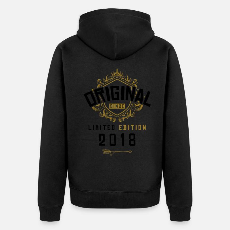Anniversaire édition limitée 2018 - Veste à capuche bio Premium Unisexe - noir