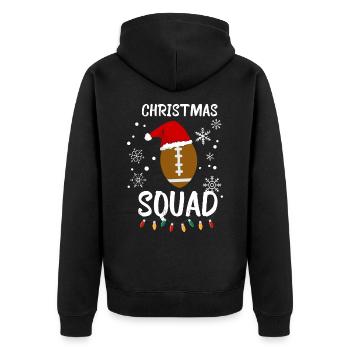 Christmas Squad - Unisex Premium Organic Zip Hoodie - black - Back - Nico (187cm)