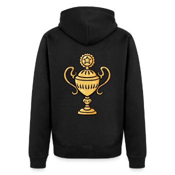 Idée cadeau du gagnant de la coupe - Trophée d’or - Veste à capuche bio Premium Unisexe - noir - Dos - Nico (187cm)