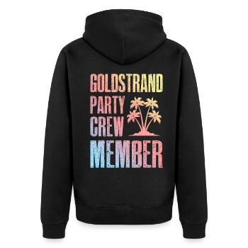 Équipe de fête Golden Sands - Veste à capuche bio Premium Unisexe - noir - Dos - Nico (187cm)