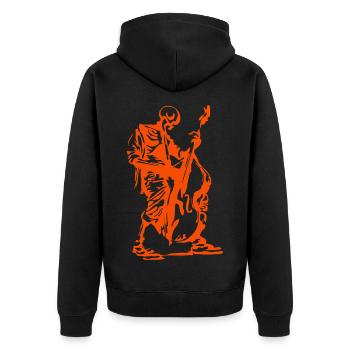 Contrebasse Orangiste - Veste à capuche bio Premium Unisexe - noir - Dos - Nico (187cm)